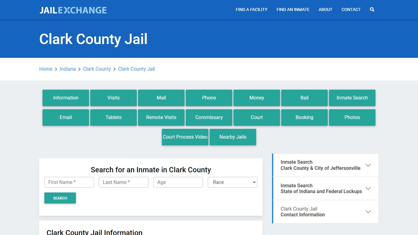 Clark County Jail Roster Lookup, IN, Inmate Search - Jail Exchange